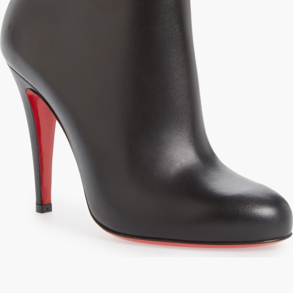 Christian Louboutin Black and Red Heeled Boots